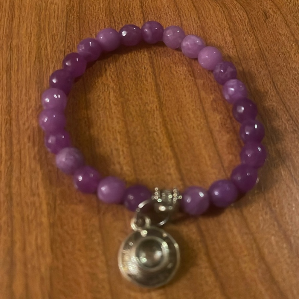 Expandable Beaded Bracelet w/ Coffee Cup Charm